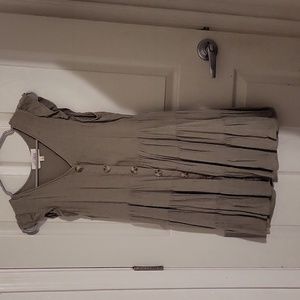 Green Button-up dress